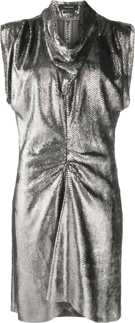 Isabel Marant draped dress Metallic