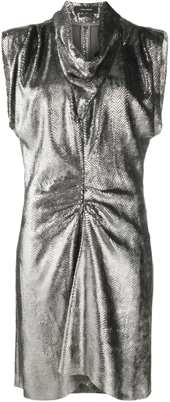 Isabel Marant draped dress Metallic