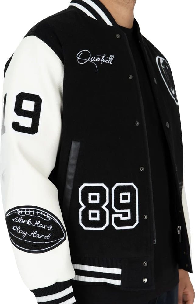 Quotrell University Jacket | Black / White Zwart