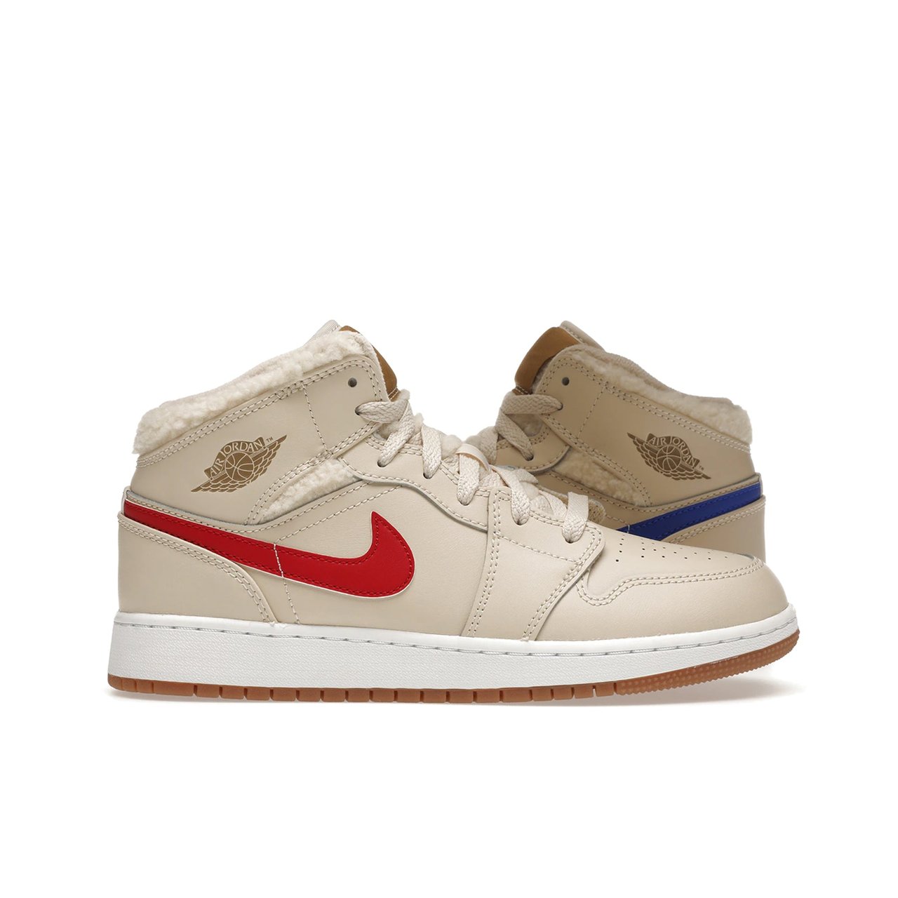 Nike Air Jordan 1 Mid Fleece Pearl White (GS) Divers