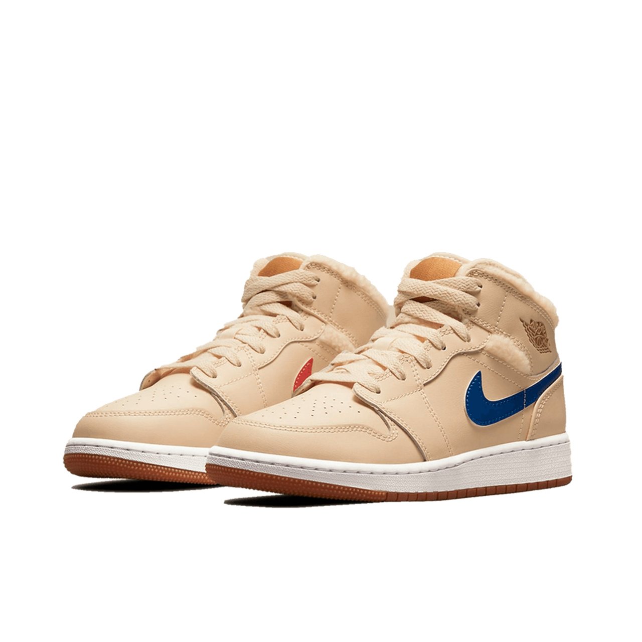 Nike Air Jordan 1 Mid Fleece Pearl White (GS) Divers