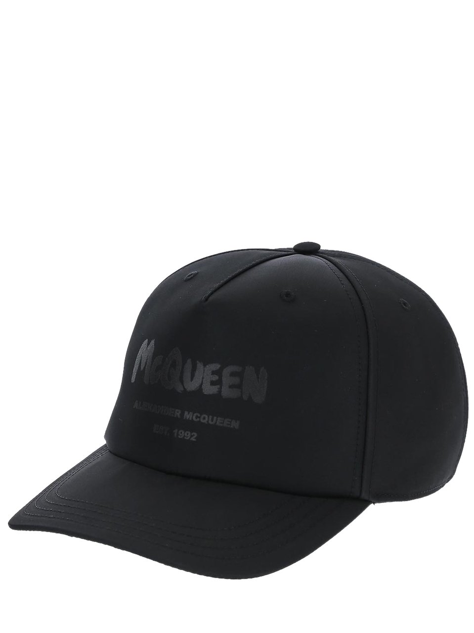 Alexander McQueen graffiti-print baseball cap Zwart