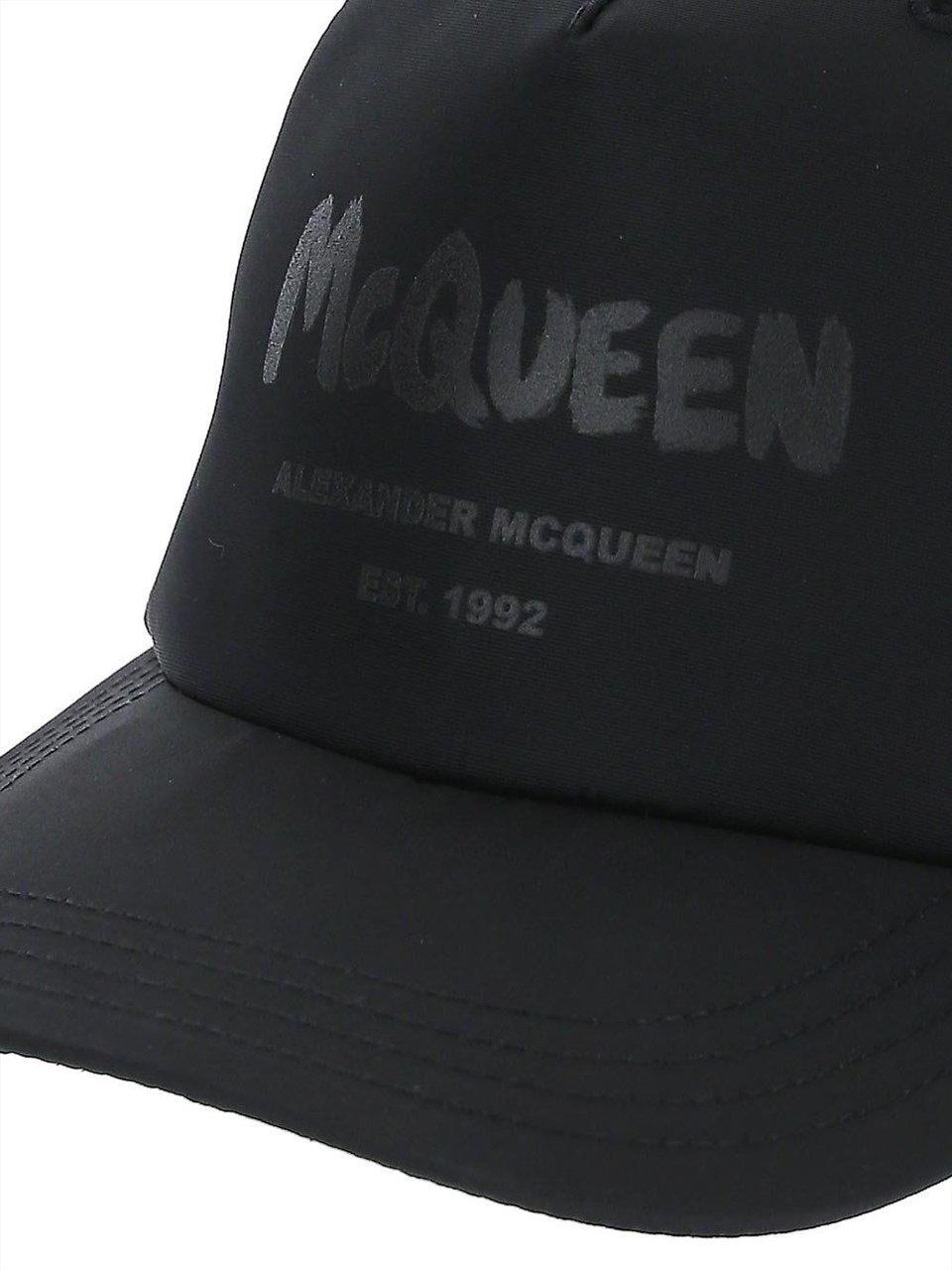 Alexander McQueen graffiti-print baseball cap Zwart