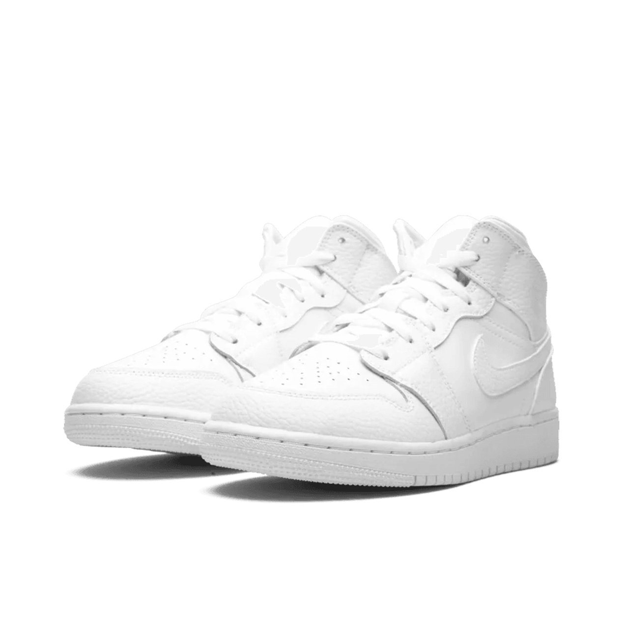 Nike Air Jordan 1 Mid Triple White (GS) Divers