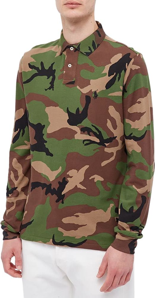 Ralph Lauren Long Sleeve Camouflage Polo Shirt Divers