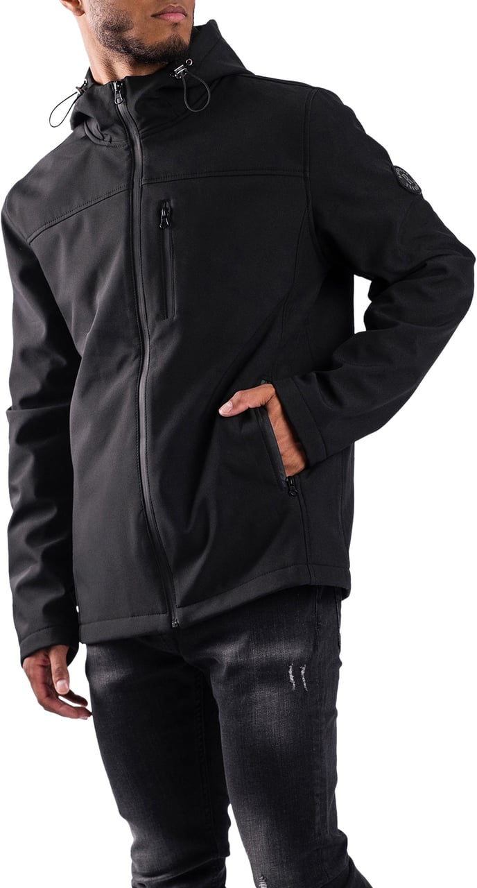 Richesse High Peak Softshell Jas Zwart Zwart