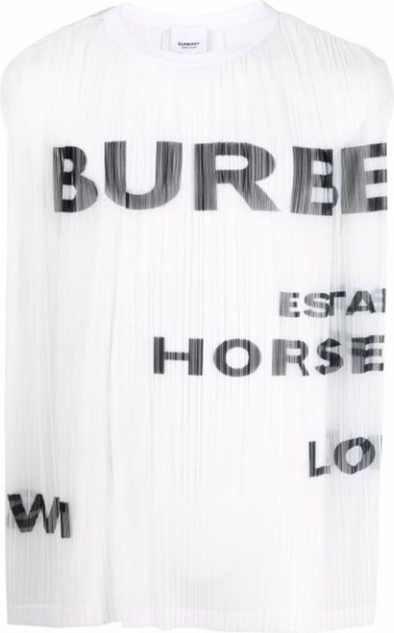 Burberry Burberry Horseferry Print Mesh Tank Top Wit