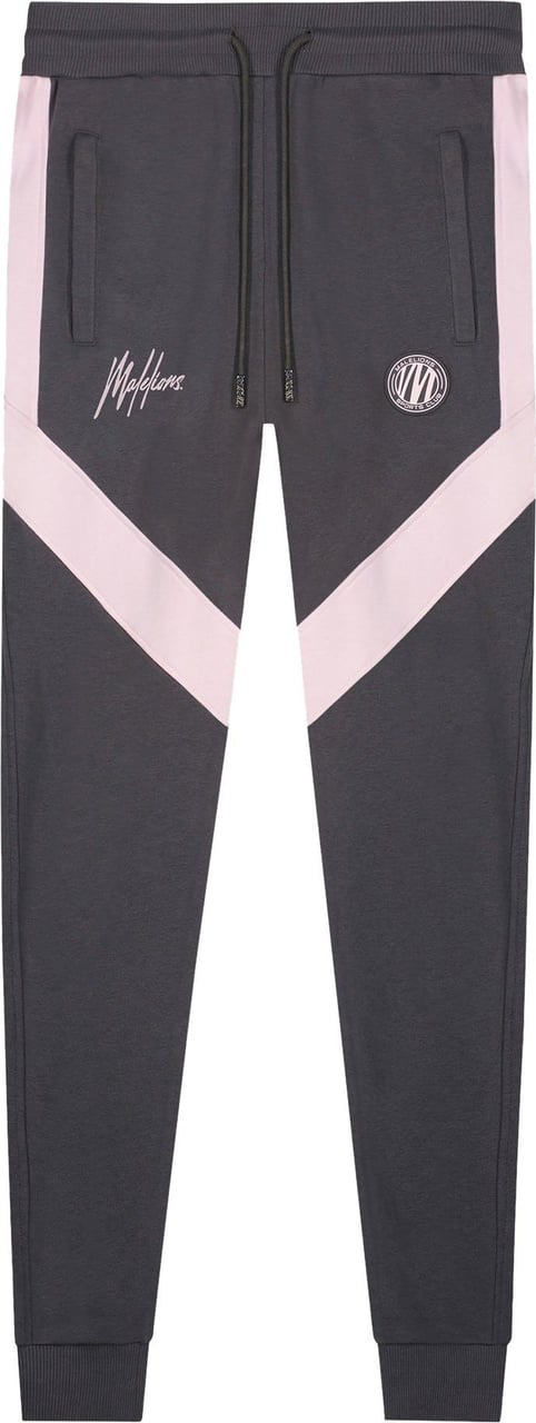 Malelions Leader Trackpants - Antra/Pink Grijs