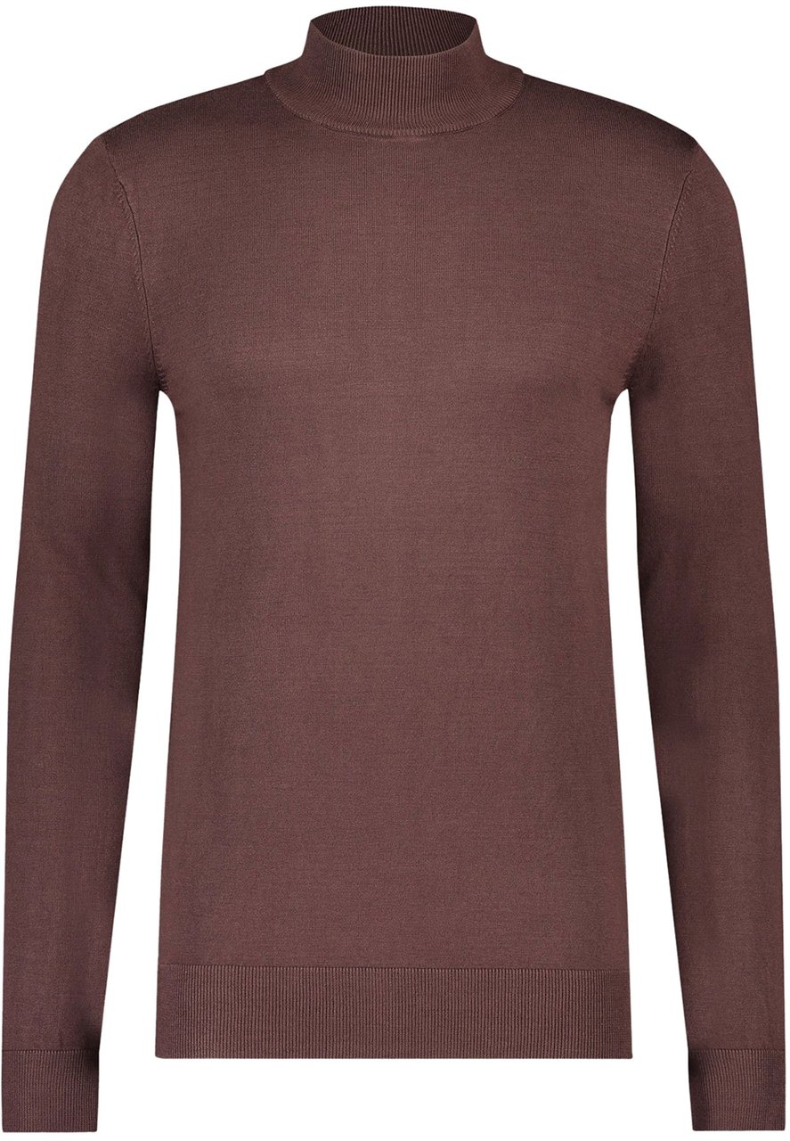 Purewhite mockneck brown Bruin