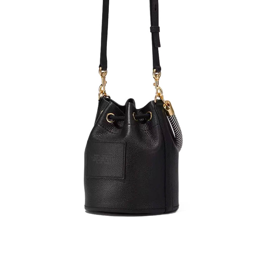 Marc Jacobs Macr Jacobs The Leather Bucket Black Bag Black Zwart