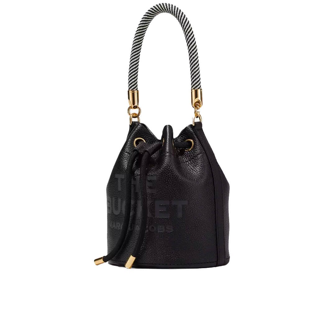 Marc Jacobs Macr Jacobs The Leather Bucket Black Bag Black Zwart