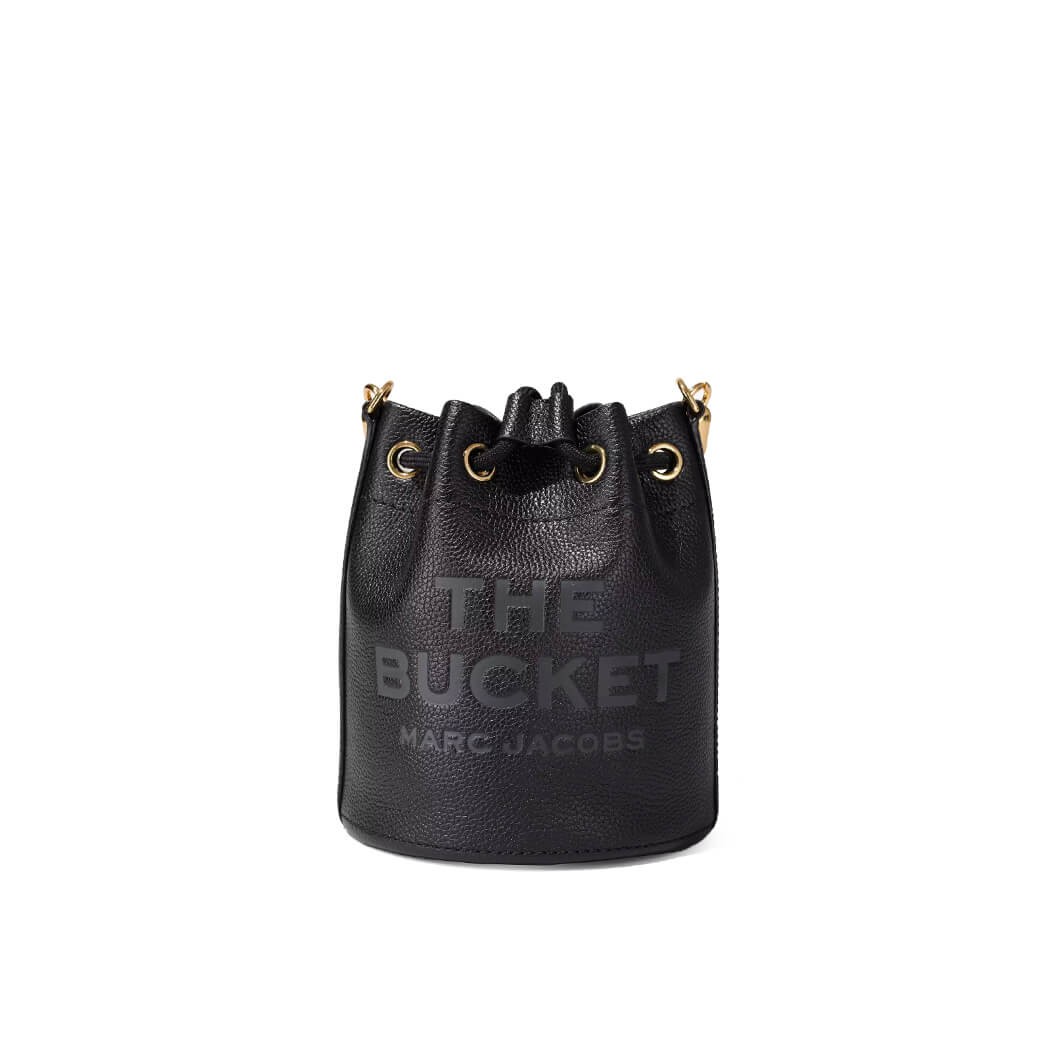 Marc Jacobs Macr Jacobs The Leather Bucket Black Bag Black Zwart