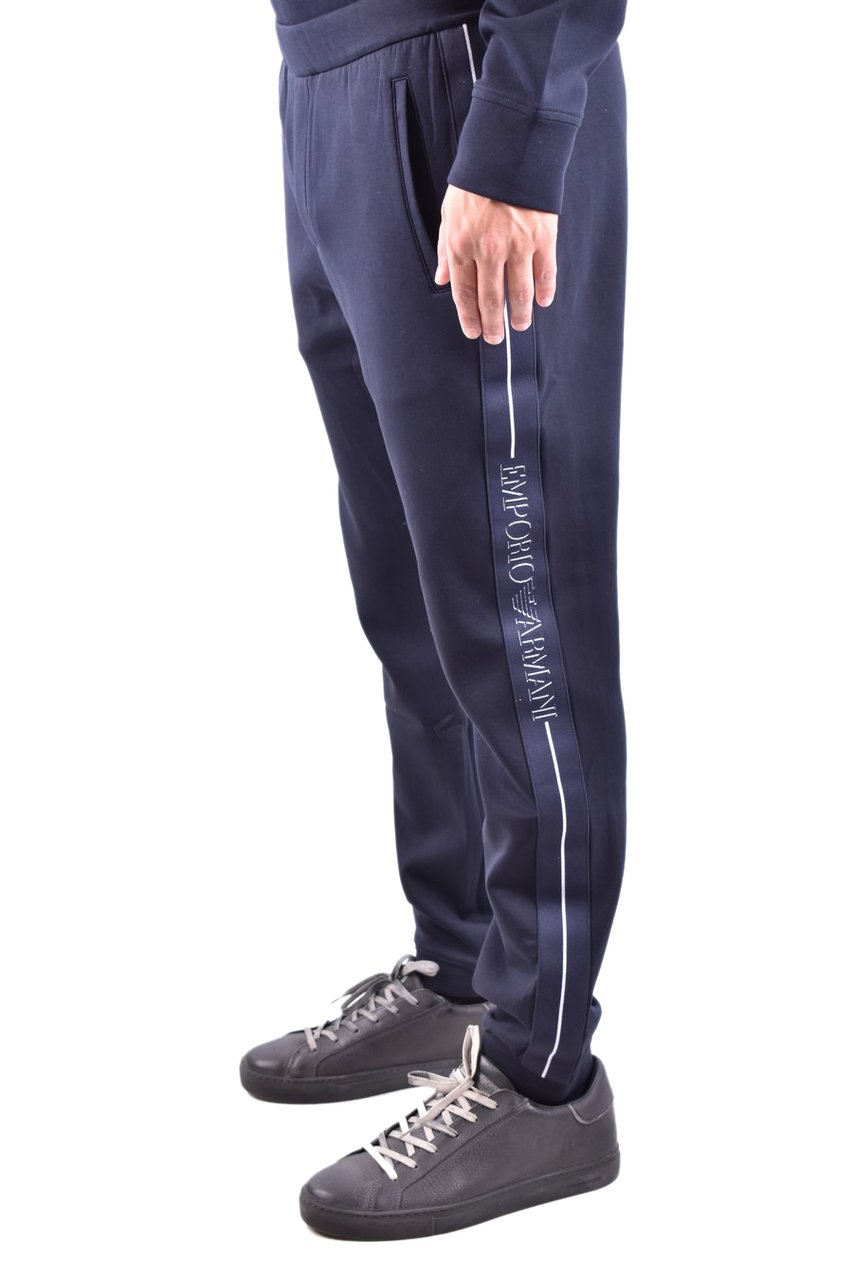 Emporio Armani Trousers Cyan Blauw