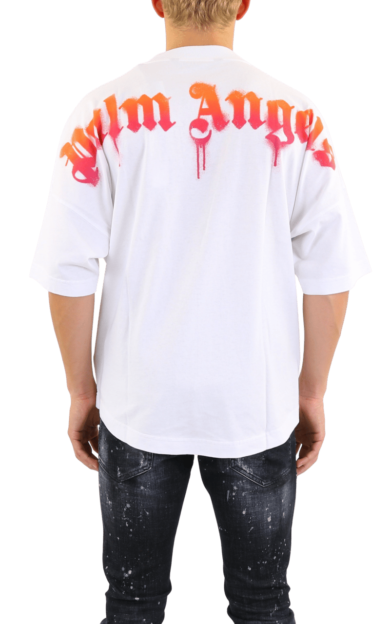 Palm Angels Palm Tree-print cotton T-shirt Wit