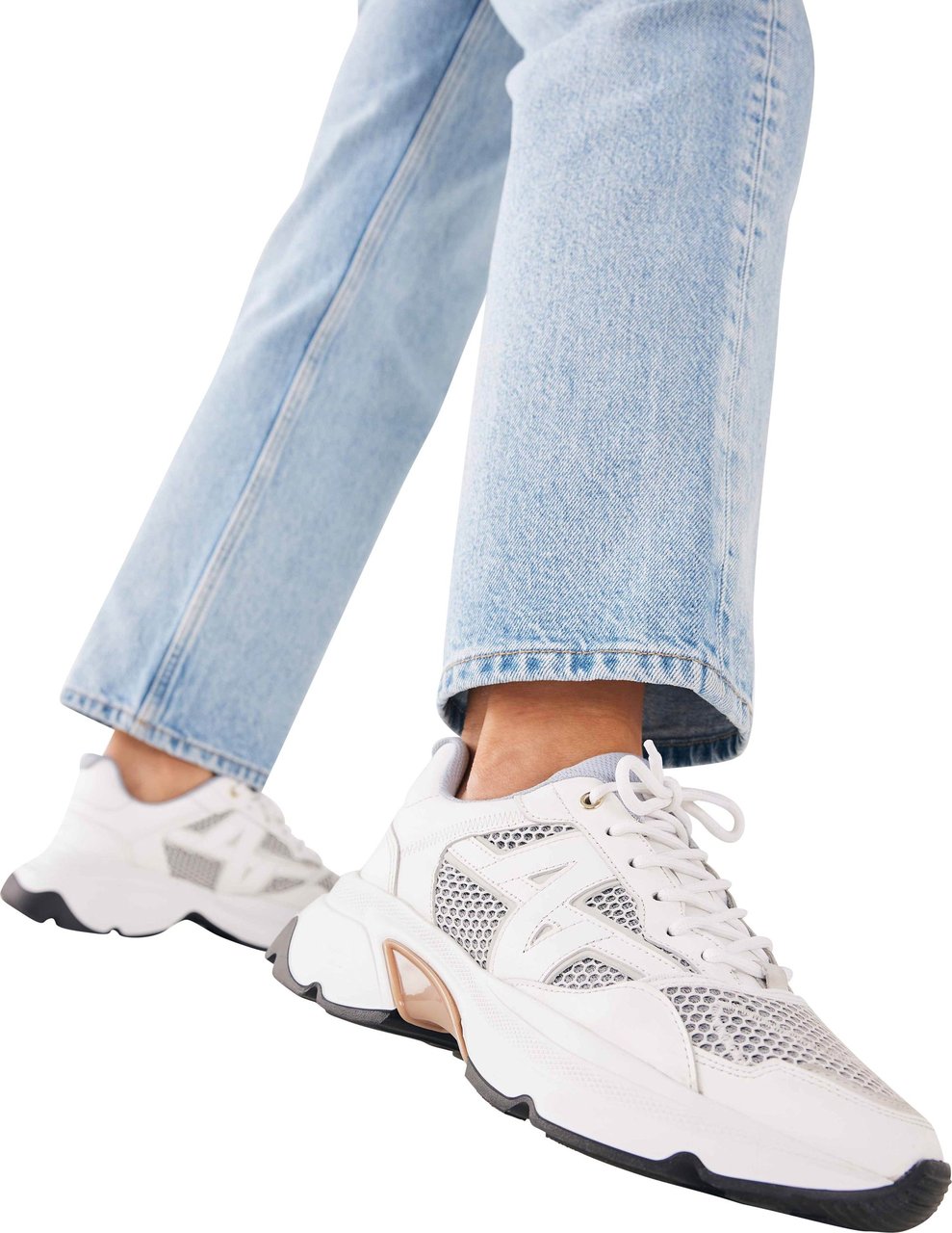 Nubikk Ross Trek Edge | Witte Sneakers voor Dames Bruin