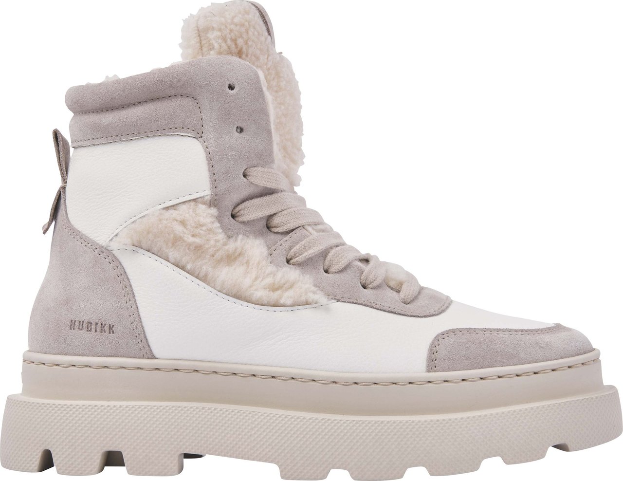 Nubikk Monro Macy Fur | Witte High-Top Sneakers voor Dames Wit