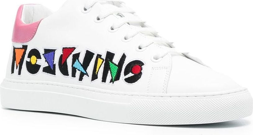 Moschino Embroidered Logo Sneakers Wit