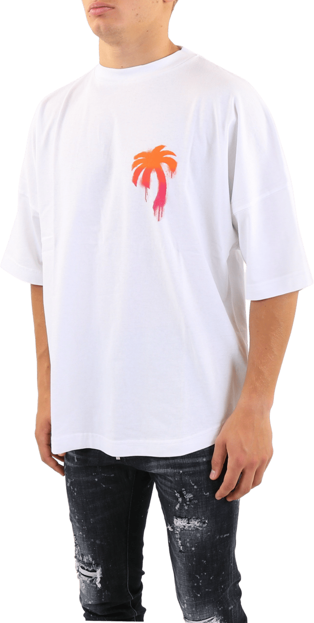 Palm Angels Palm Tree-print cotton T-shirt Wit