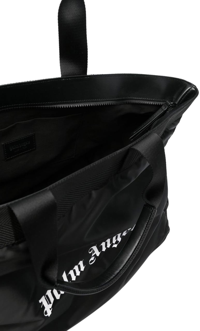 Palm Angels logo-print tote bag Zwart