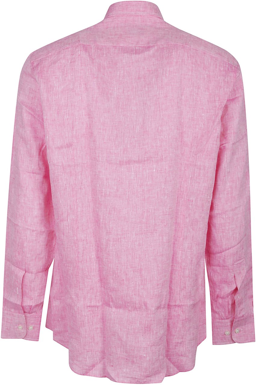 Etro Roma Long Sleeve Logo Shirt Pink & Purple Roze