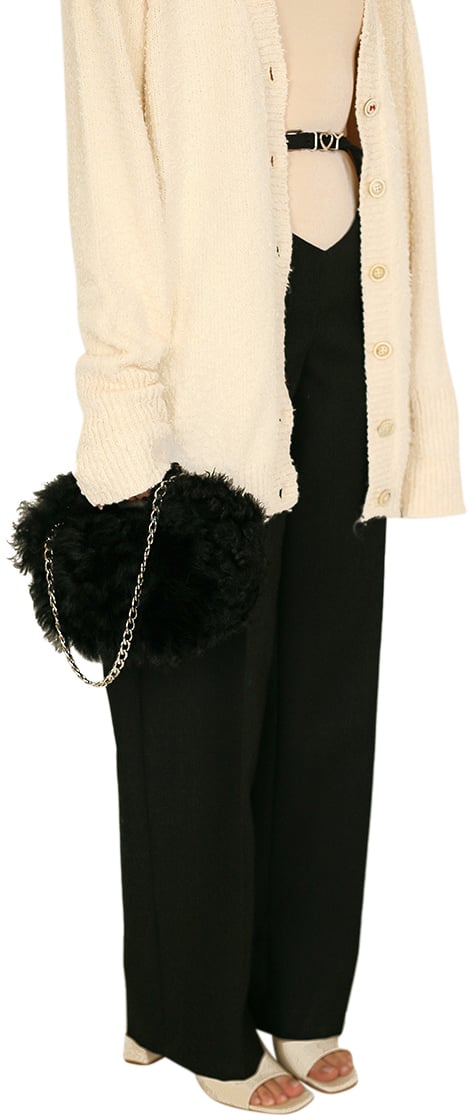Maison Margiela Fluffy Cardigan Offwhite Wit