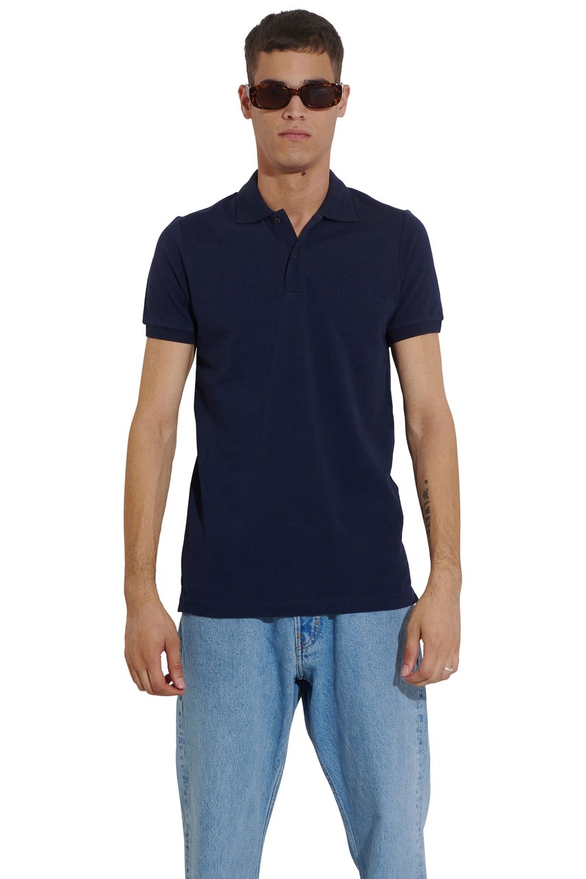 Iceberg L5 Polo Navy Blauw