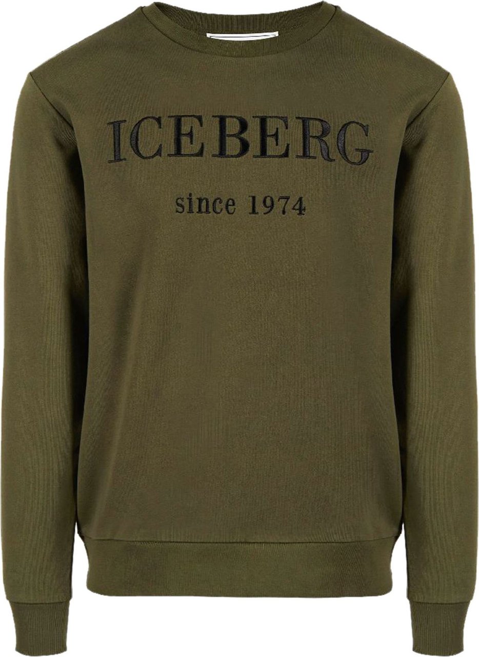 Iceberg Name Sweater Green Groen