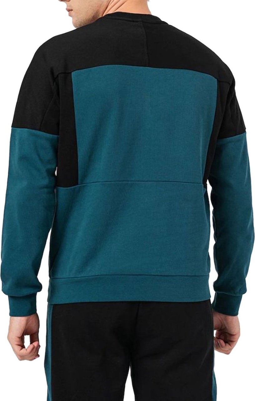 EA7 Sweater Met Kleurvlakken Blauw