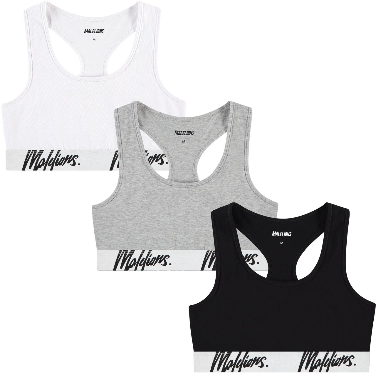 Malelions Bralette 3-Pack - Tricolore 2 Divers