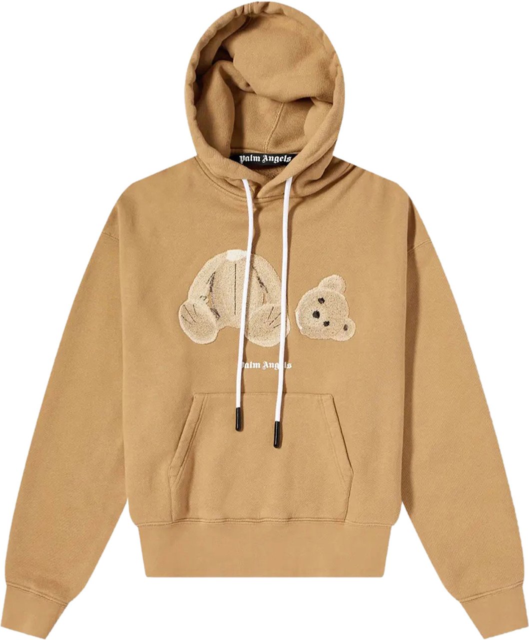 Palm Angels bear-print hoodie Beige