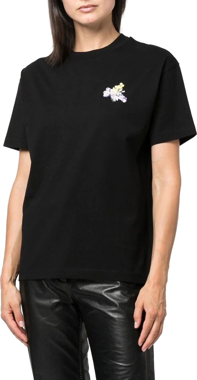 OFF-WHITE Floral Arrows cotton T-shirt Zwart