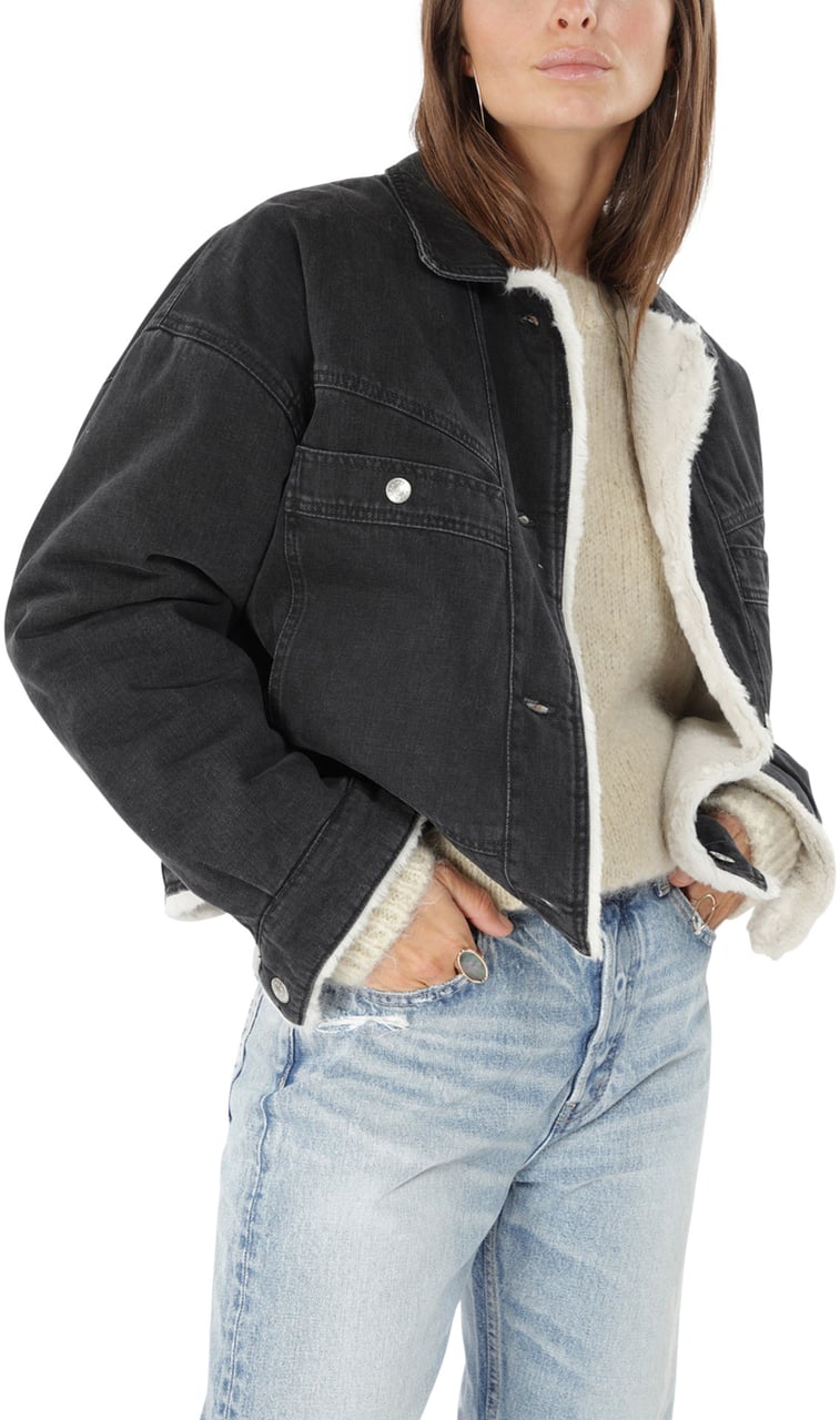 Isabel Marant denim jacket Zwart