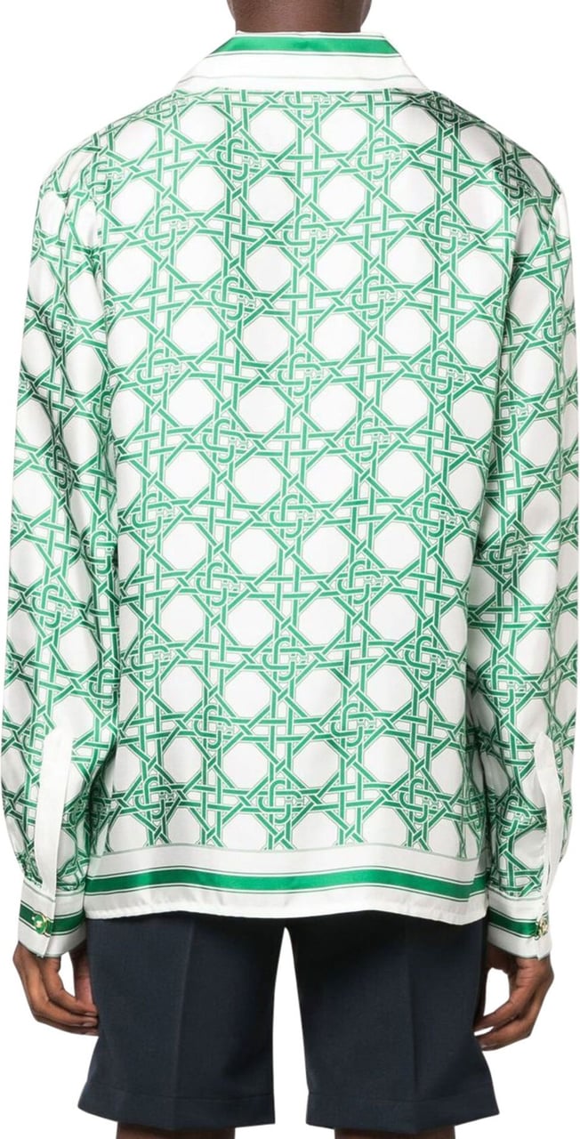 Casablanca geometric-print silk shirt Divers