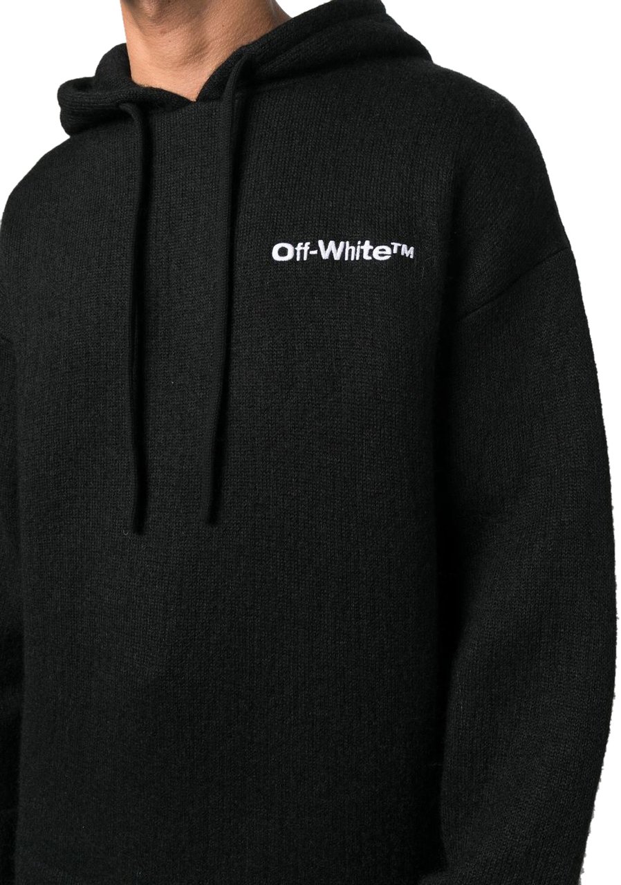 OFF-WHITE Off-White Knitted Hoodie Zwart