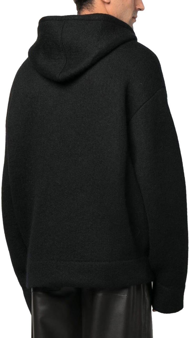 OFF-WHITE Off-White Knitted Hoodie Zwart