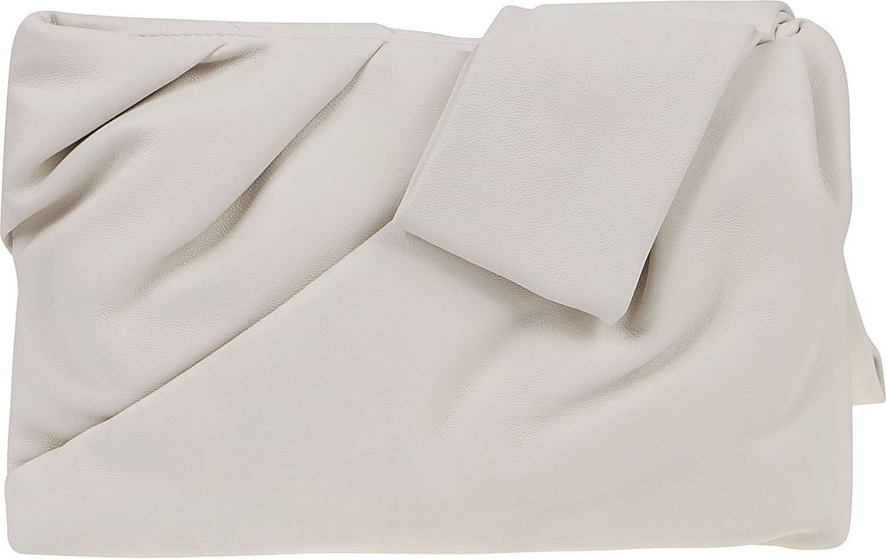AMBUSH Leather Nejiri Wrist Clutch Bag White Wit
