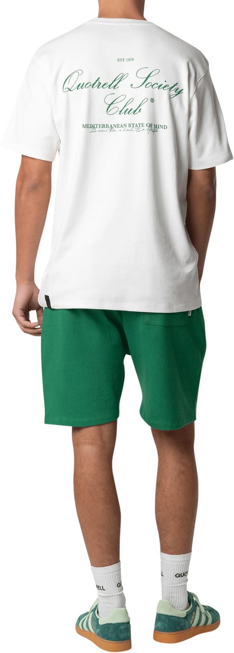 Quotrell Society Club Tee | Off White/green Wit