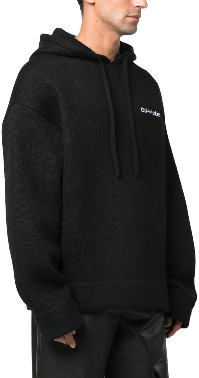 OFF-WHITE Off-White Knitted Hoodie Zwart