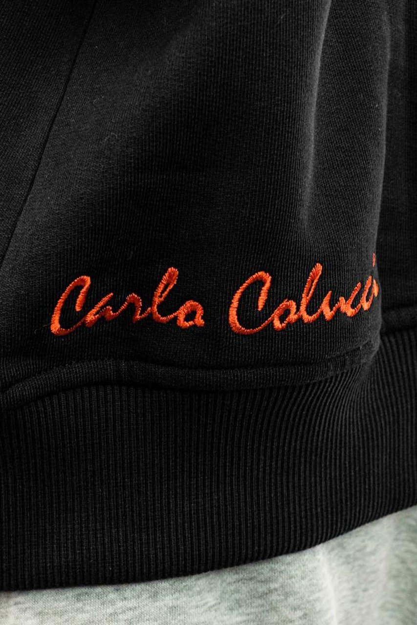 Carlo Colucci hoodie zwart Zwart