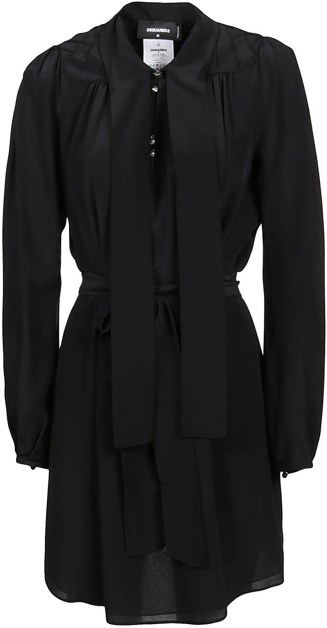 Dsquared2 Bow Mini Dress Black Zwart