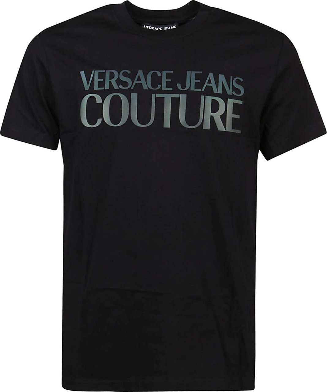 Versace Jeans Couture Logo Thick Petrol T-shirt Black Zwart