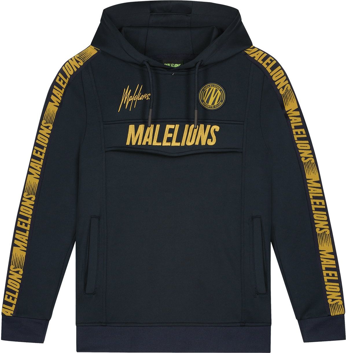 Malelions Warming Up Tracksuit - Navy/Gold Blauw