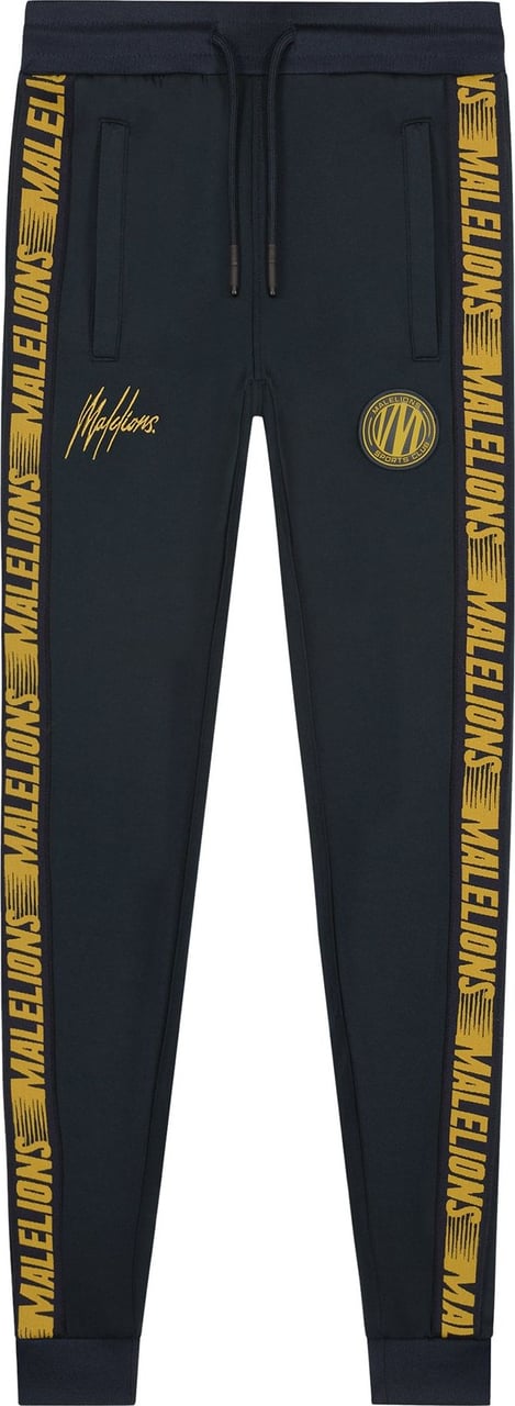 Malelions Warming Up Tracksuit - Navy/Gold Blauw
