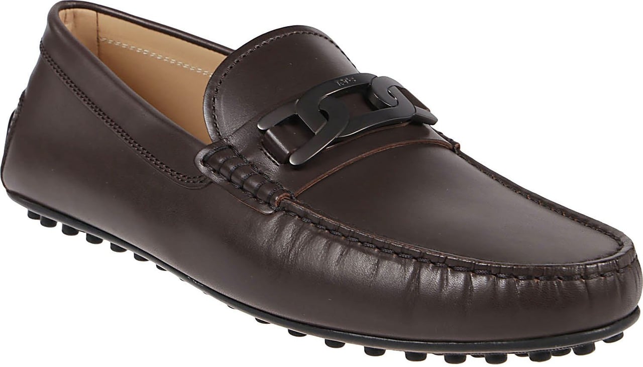 Tod's City Rubbers 42c Loafers Brown Bruin