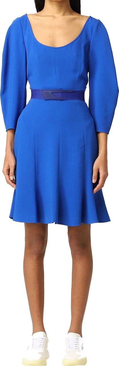 Stella McCartney Stella Mccartney Long Sleeved Dress Blauw