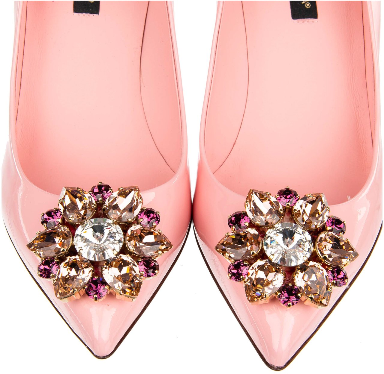 Dolce & Gabbana Dolce & Gabbana Crystal Embellished Suede Pumps Roze