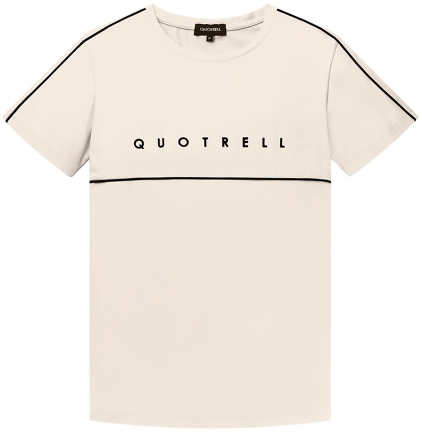 Quotrell Basic Striped T-Shirt | Sand Beige