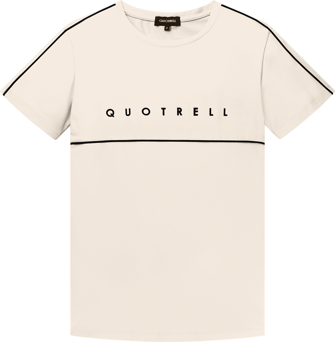 Quotrell Basic Striped T-Shirt | Sand Beige