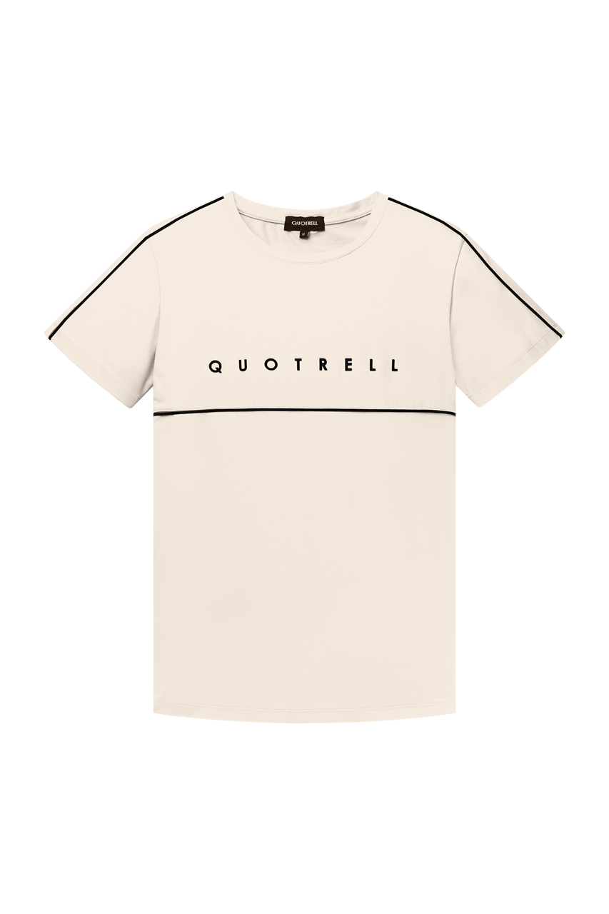 Quotrell Basic Striped T-Shirt | Sand Beige