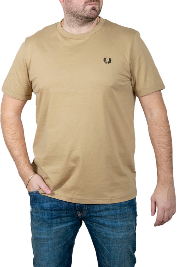 Fred Perry Fred Perry Ringer T-Shirt Beige